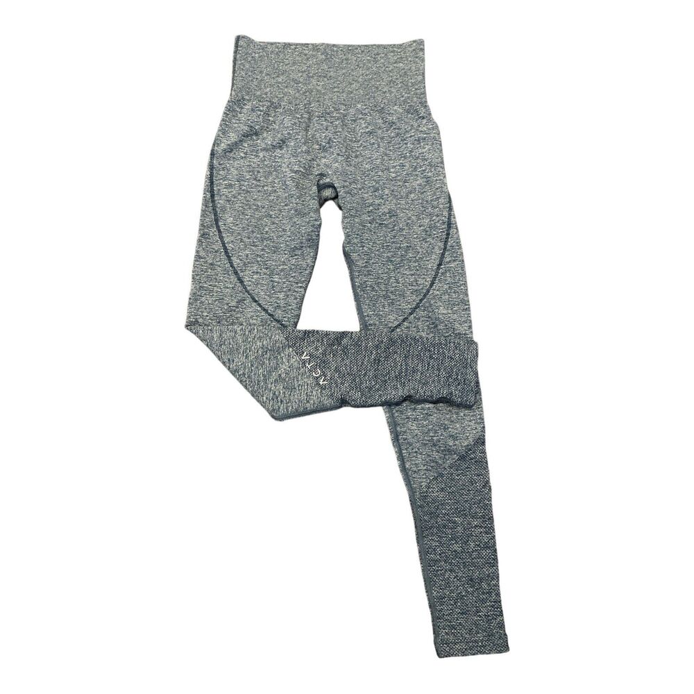 ACTA cropped leggings heathered blue high waist‎ Size XS